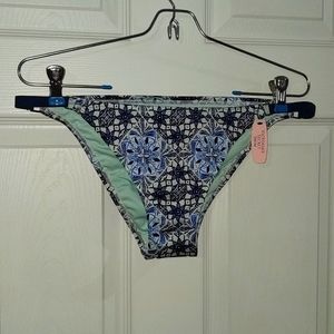 Victoria's Secret Blue Bikini Bottoms Gold Hardware